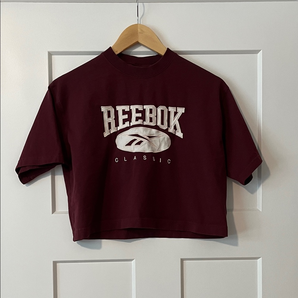 Reebok Burgundy Classic Crop Top